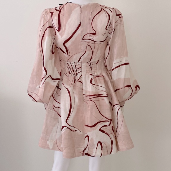 Aje Amelia Plunge Mini Dress with Bell Sleeves 
New - Picture 15 of 16